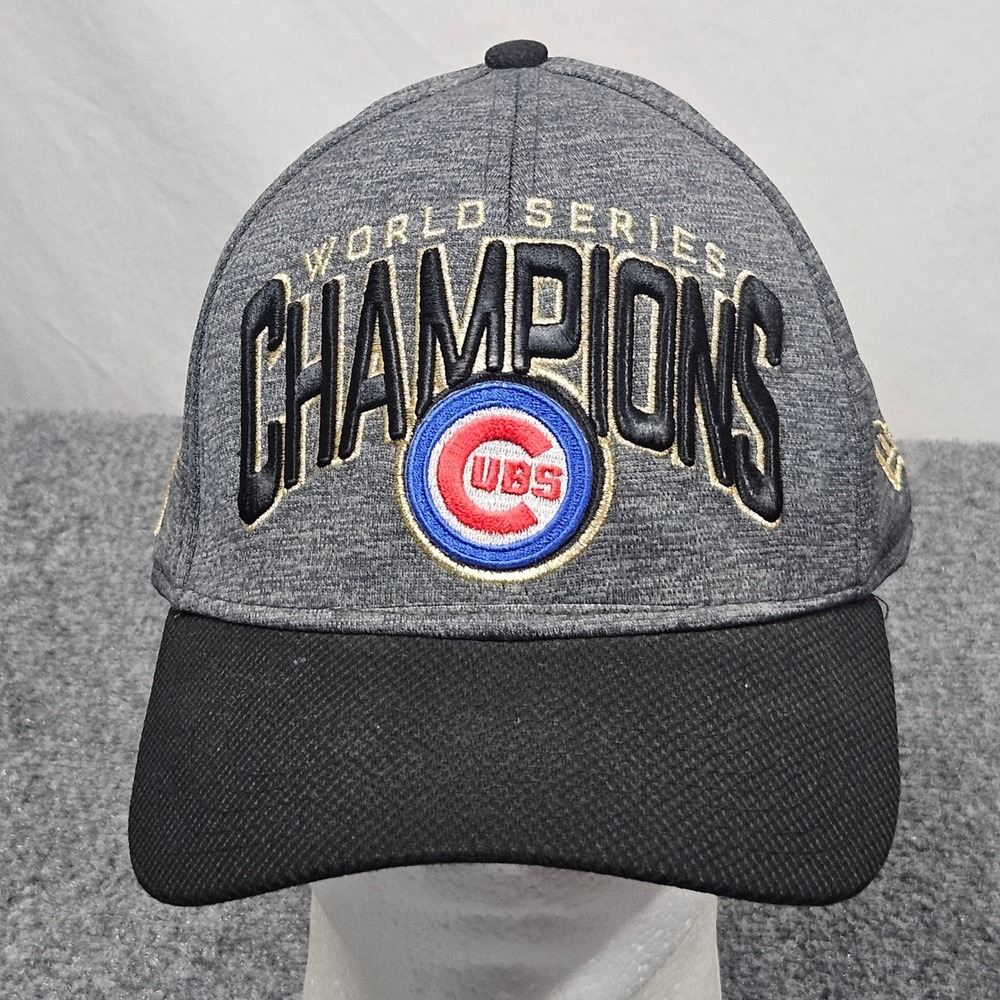 Chicago Cubs World Series Hat New Era Gray 2016 Champions 39THIRTY MLB Fan‎ wear
